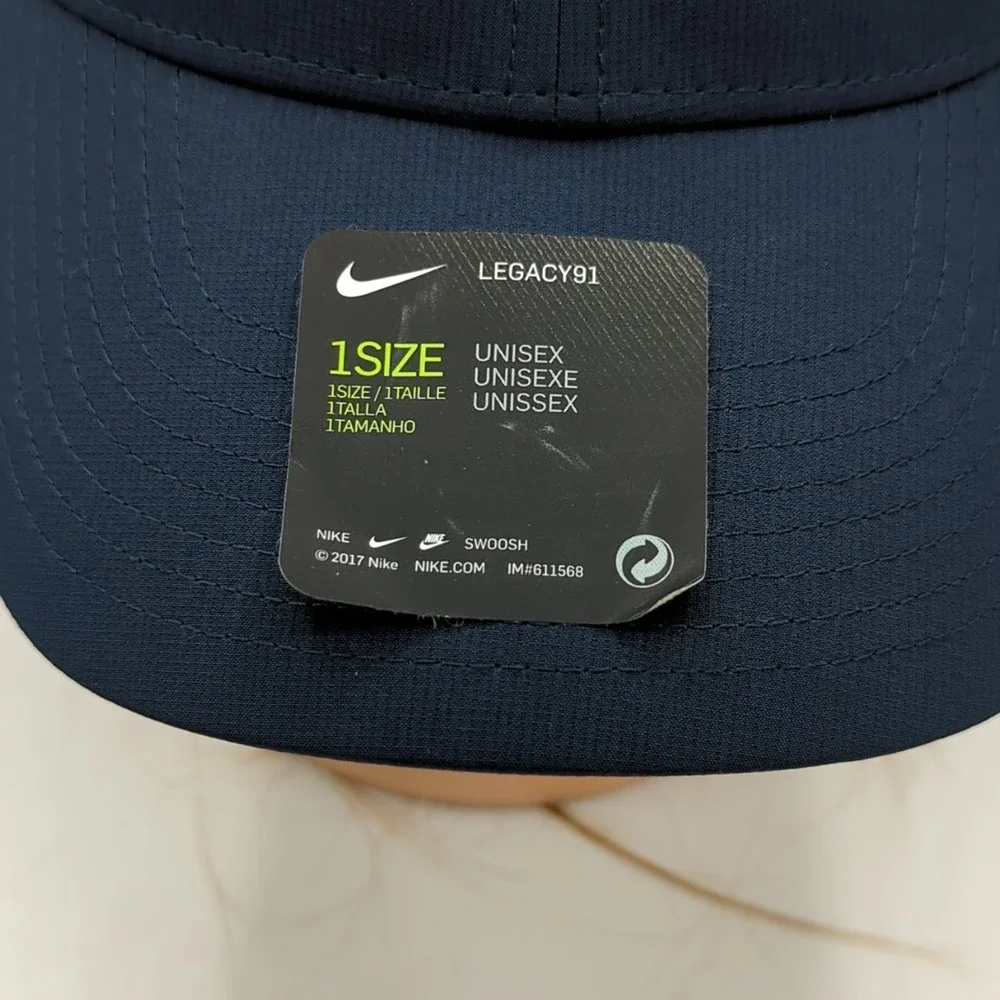 Nike Dri-Fit Legacy91 Ignite Hat Navy Blue Adjustable Baseball Cap Unisex OSFM
